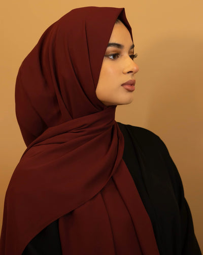 Aaliya Collections Premium Georgette Hijab - Maroon