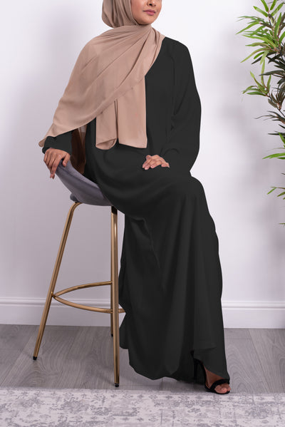 Aaliya Collections Black Full Sleeve Slip Dress