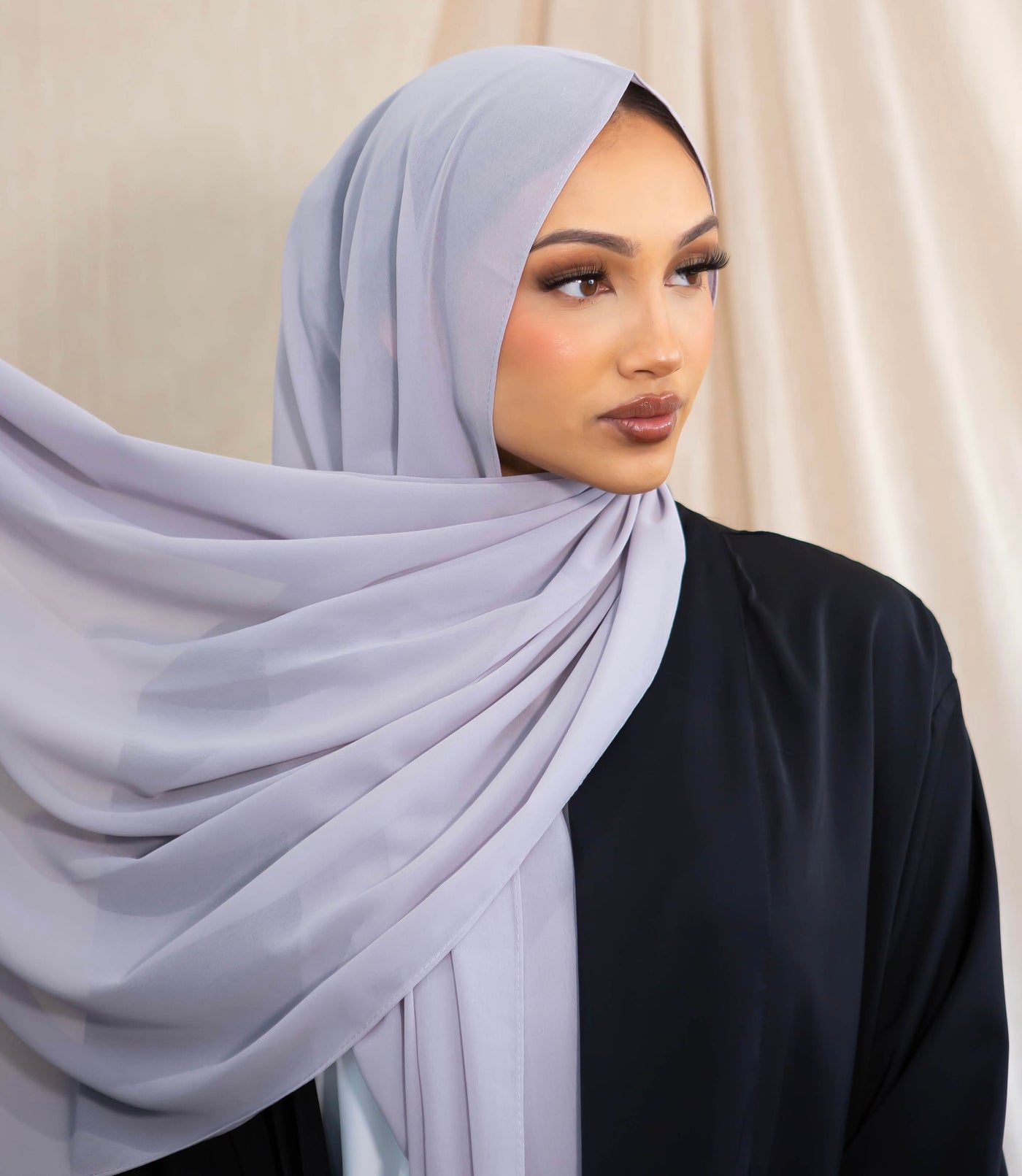 Chiffon Hijab - Light Grey