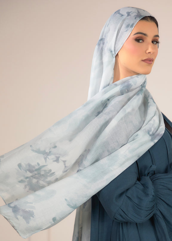 Tie Dye Modal Hijab - Sky