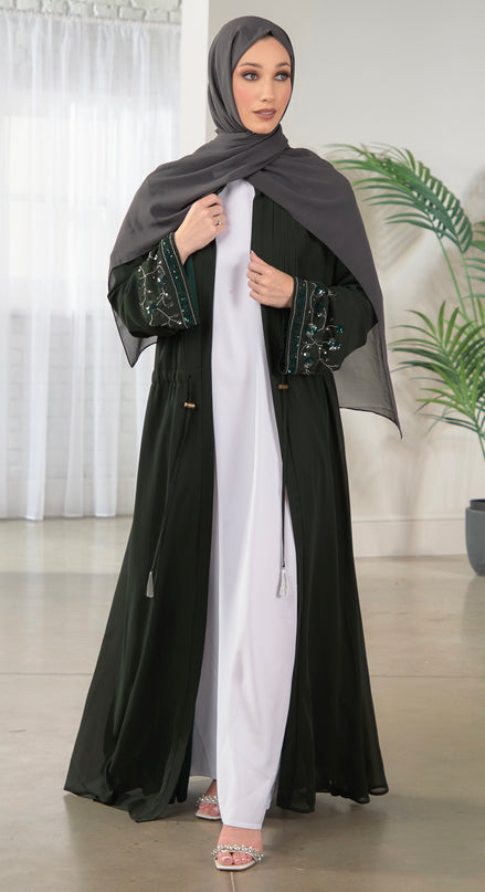 Nala Abaya - Bottle Green
