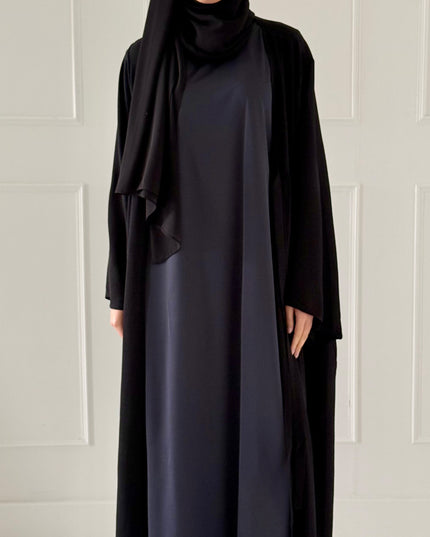 grey sleeveless slip dress