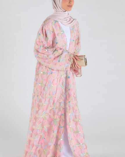 Summer Petal Net Abaya - Limited Edition