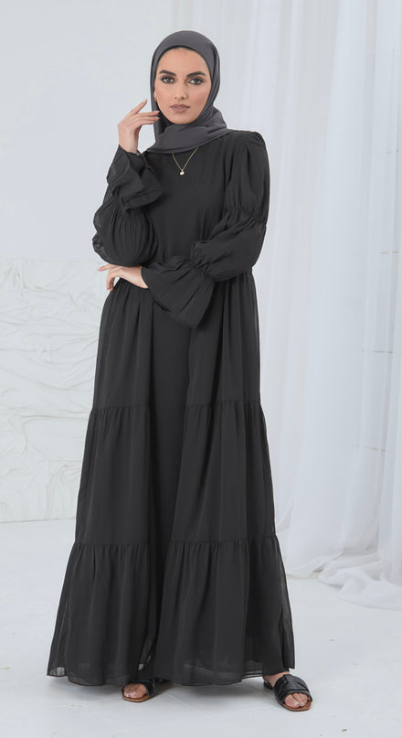 TWO PIECE CHIFFON ABAYA SET