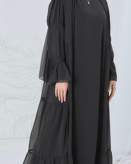 TWO PIECE CHIFFON ABAYA SET
