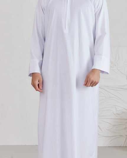 Men's Hooded Thobe - White