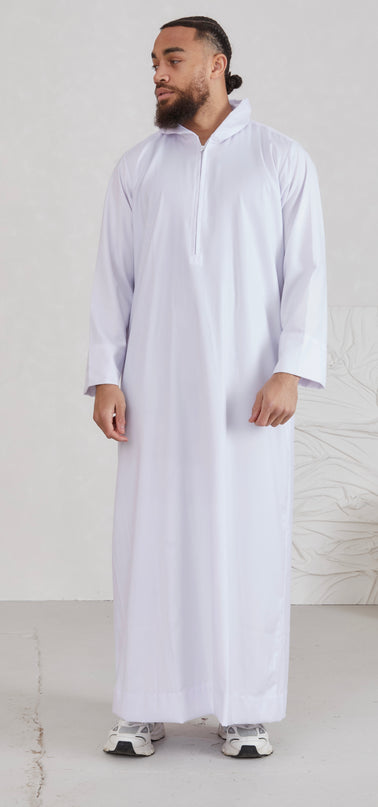 Men's Hooded Thobe - White
