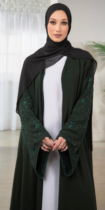 Maheen Abaya - Bottle Green