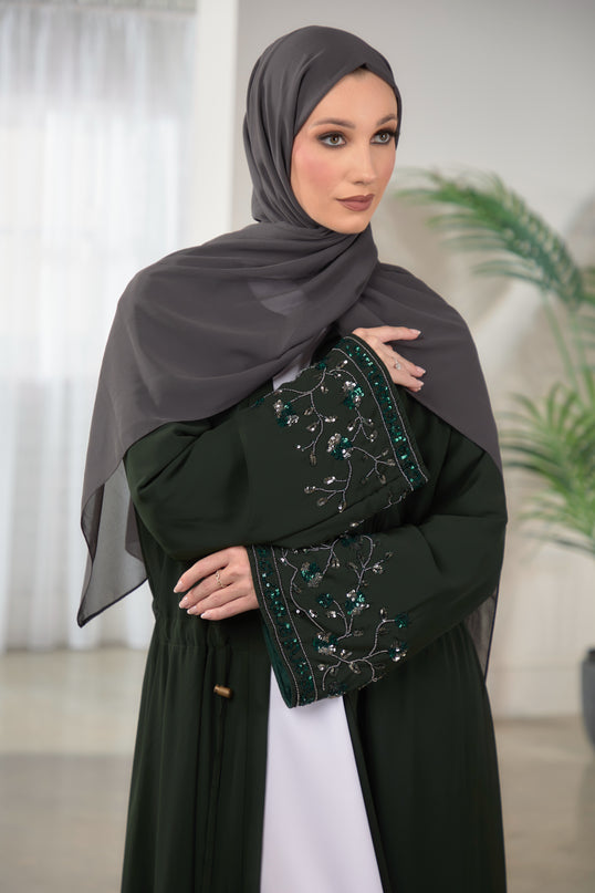 Nala Abaya - Bottle Green