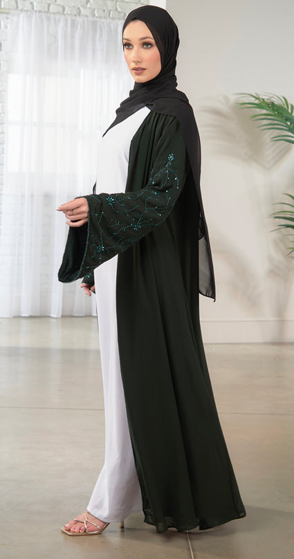 Maheen Abaya - Bottle Green