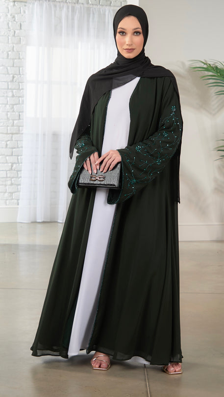 Maheen Abaya - Bottle Green