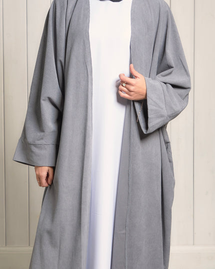 grey plain abaya

