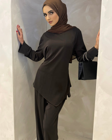 Nidha Co-ord Set - Walnut