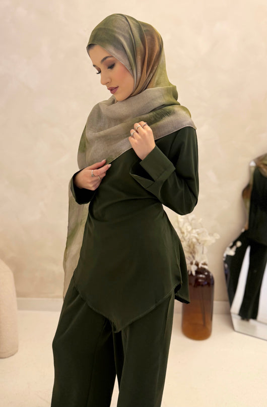 Nidha Co-ord Set - Khaki