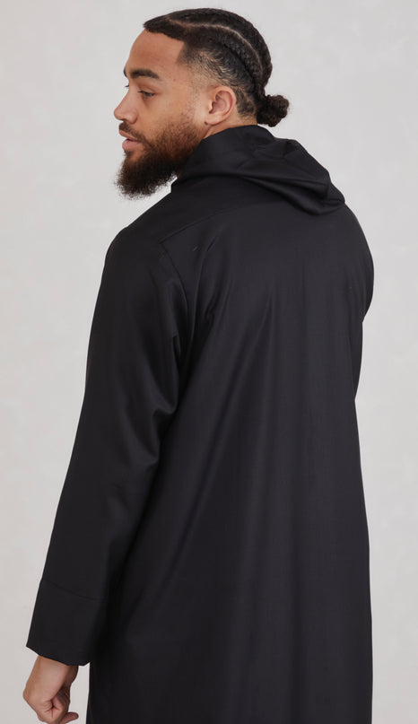 Men's Hooded Thobe - Black
