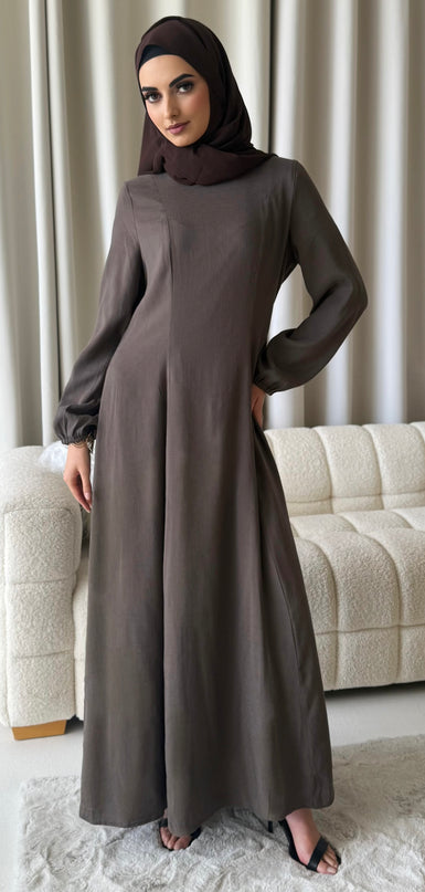 long brown abaya