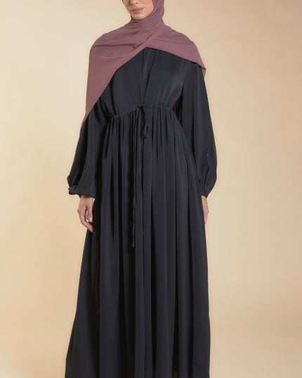 Yara Closed Abaya - Black