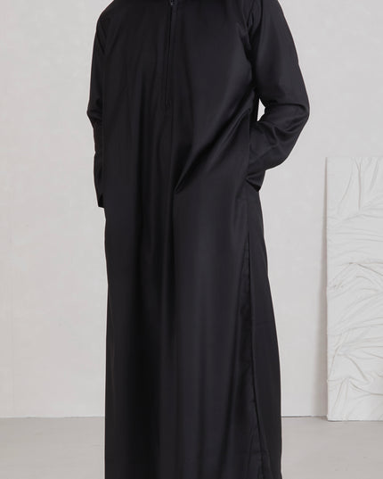 Men's Hooded Thobe - Black