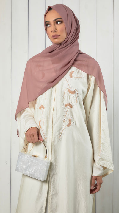 Noor Sequin Abaya - Ivory
