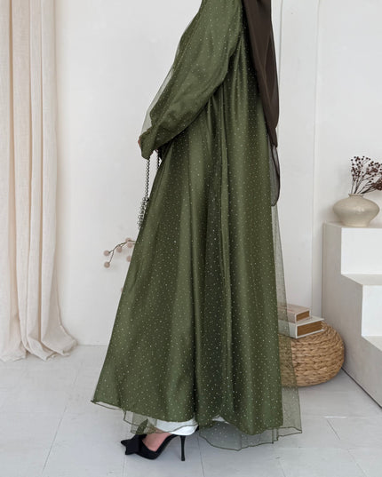 Olive Net Abaya