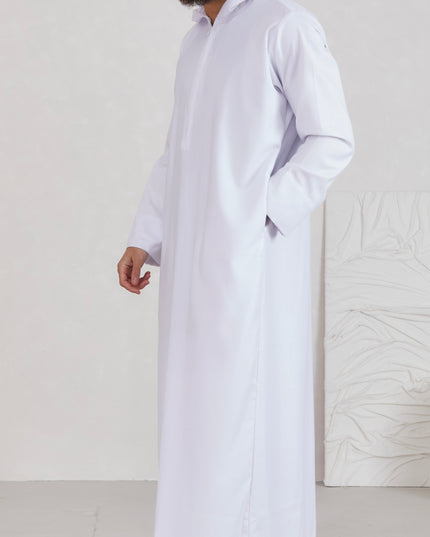Men's Hooded Thobe - White