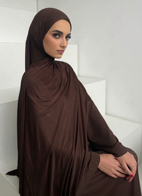 Maxi Jersey Hijab - Chocolate