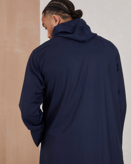 Men's Hooded Thobe - Navy