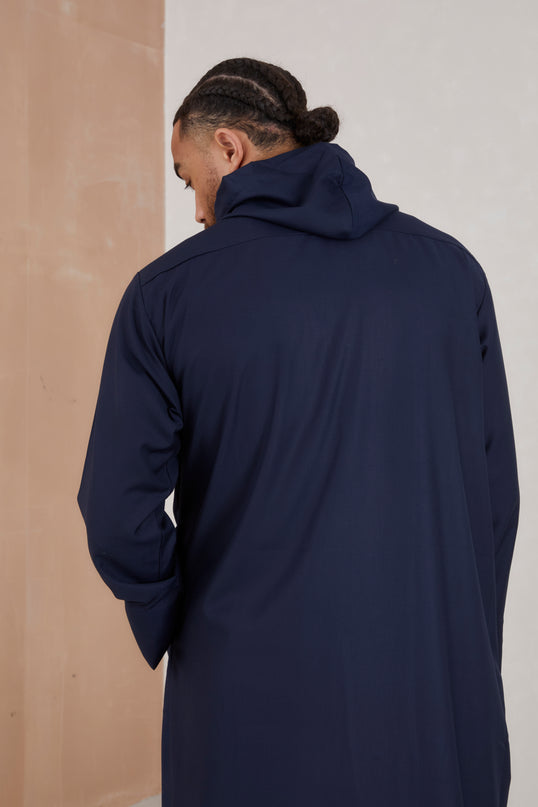 Men's Hooded Thobe - Navy