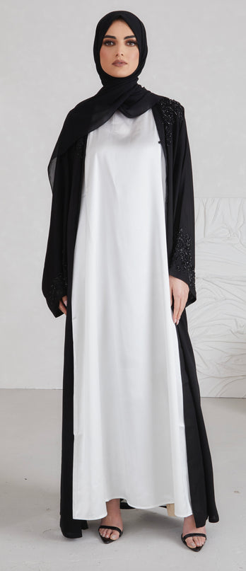 Satin Sleeveless Slip - White