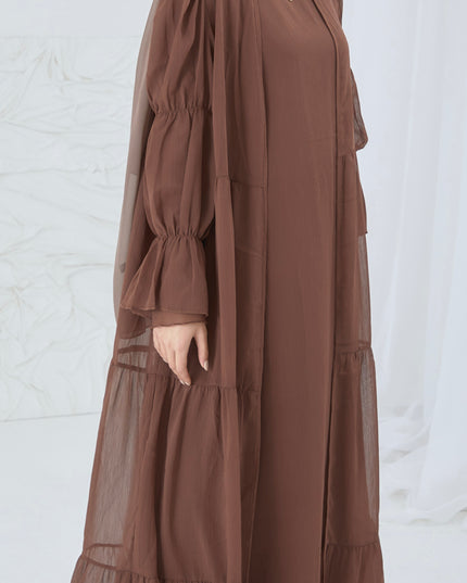 TWO PIECE CHIFFON ABAYA SET