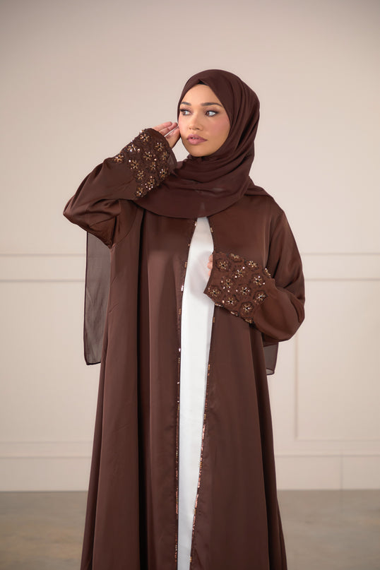 Aseel Abaya - Walnut