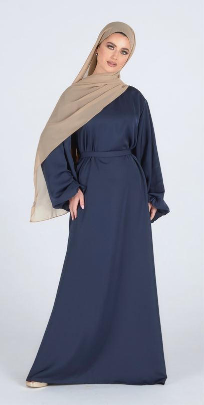 Navy Flare Closed Abaya