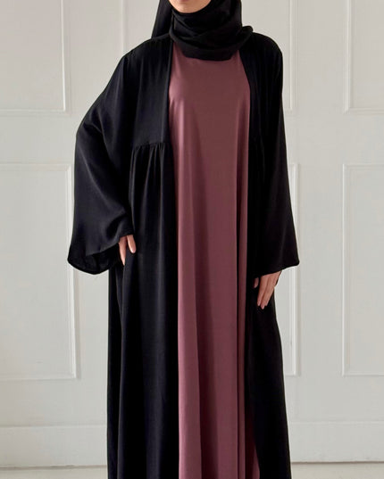 mauve sleeveless slip dress