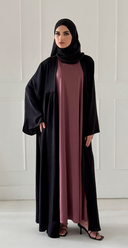 mauve sleeveless slip dress