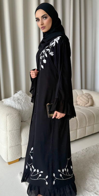 Black Frill Abaya - Ready To Dispatch