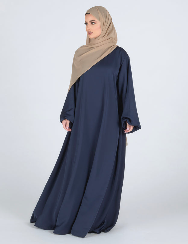 Navy Flare Closed Abaya