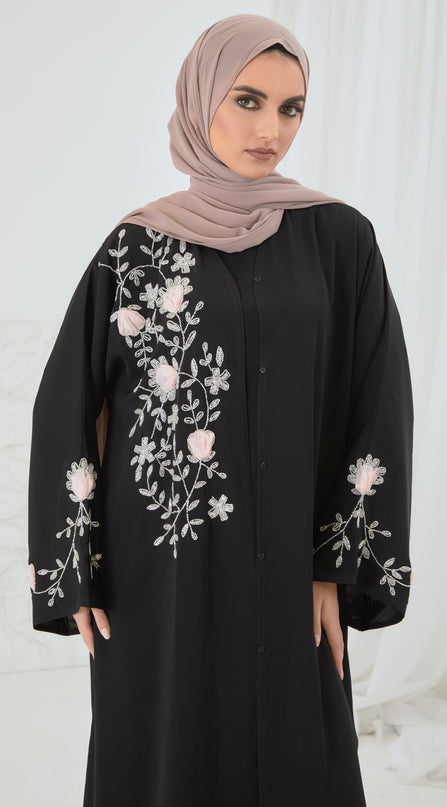 BLACK EMBELLISHED ABAYA