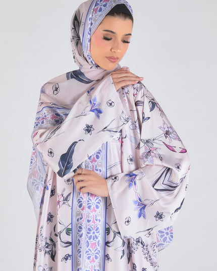 Azure Bloom Abaya - Off White
