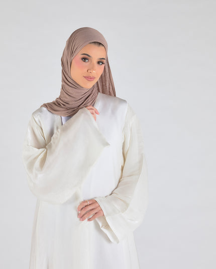 Organza Luxe Abaya - Ivory