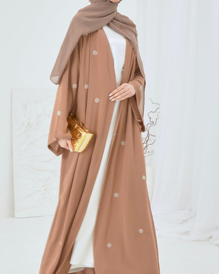 camel georgette abaya 