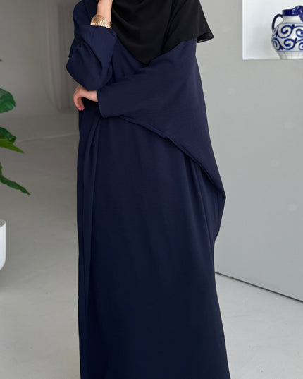 Basic Batwing Abaya - Navy