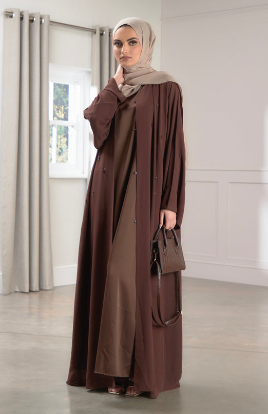 Walnut Sequin Abaya