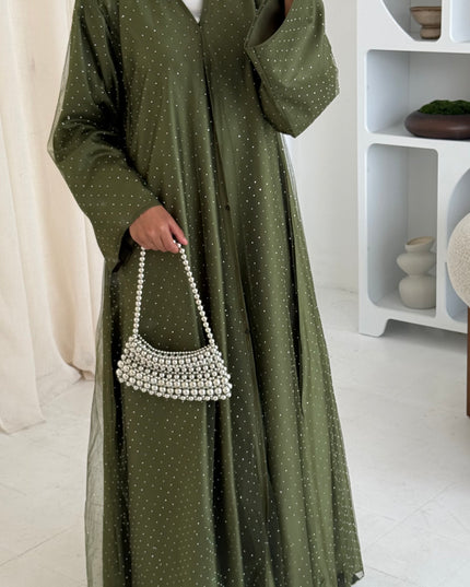 Olive Net Abaya
