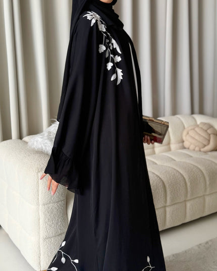 Black Frill Abaya - Ready To Dispatch