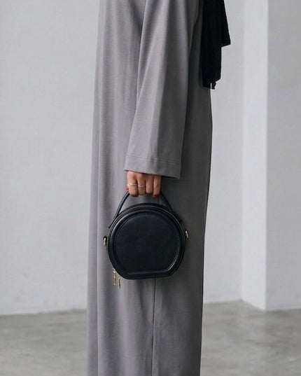 Closed Jersey Abaya - Grey