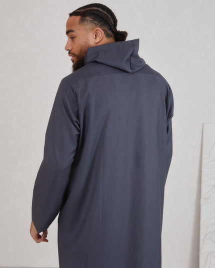 Men's Hooded Thobe - Grey