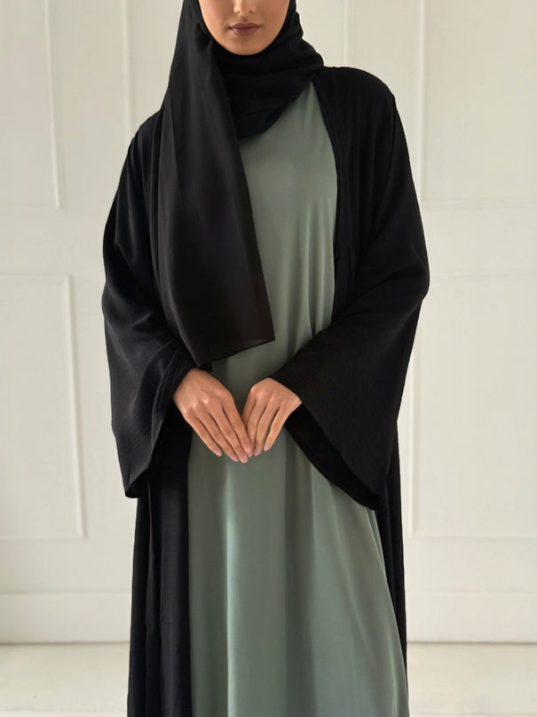 sage sleeveless slip dress