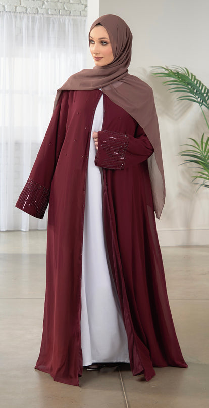 Lilly Abaya - Burgundy