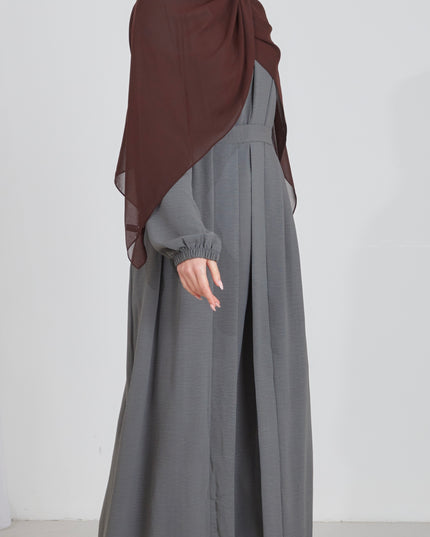 Yazrin 3 Piece Abaya set - Grey