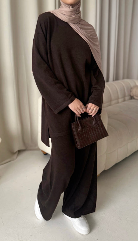 Casual Co-ord Set - Coffee